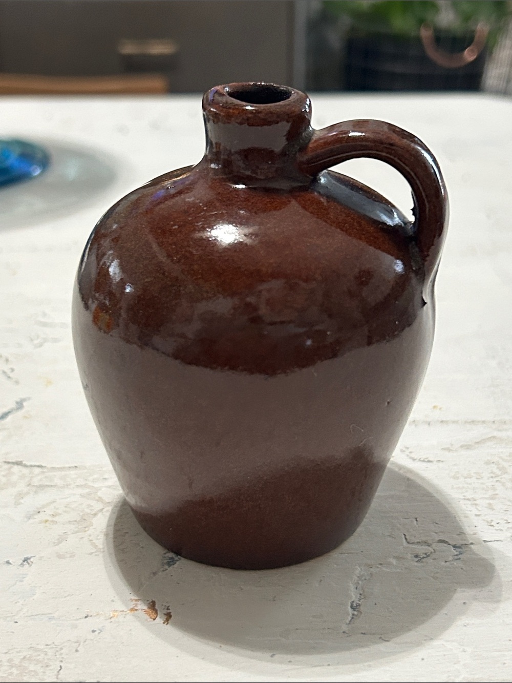 Vintage Brown Stoneware Mini Jug